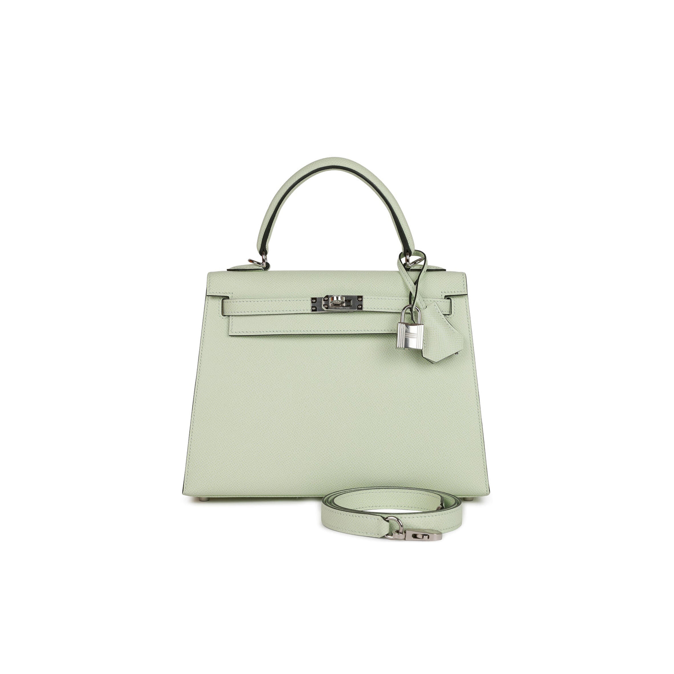 HERMES KELLY 25 EPSOM PALLADIUM HARDWARE (25*17*7cm)